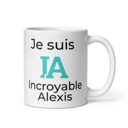 Mug Prénom "Incroyable Alexis" I.A. | Style Design Turquoise