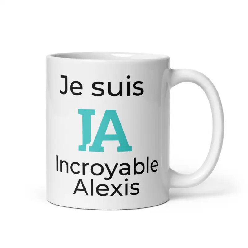 Mug Prénom "Incroyable Alexis" I.A. | Style Design Turquoise