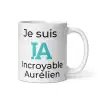 Mug Prénom "Incroyable Aurélien" I.A. | Style Design Turquoise