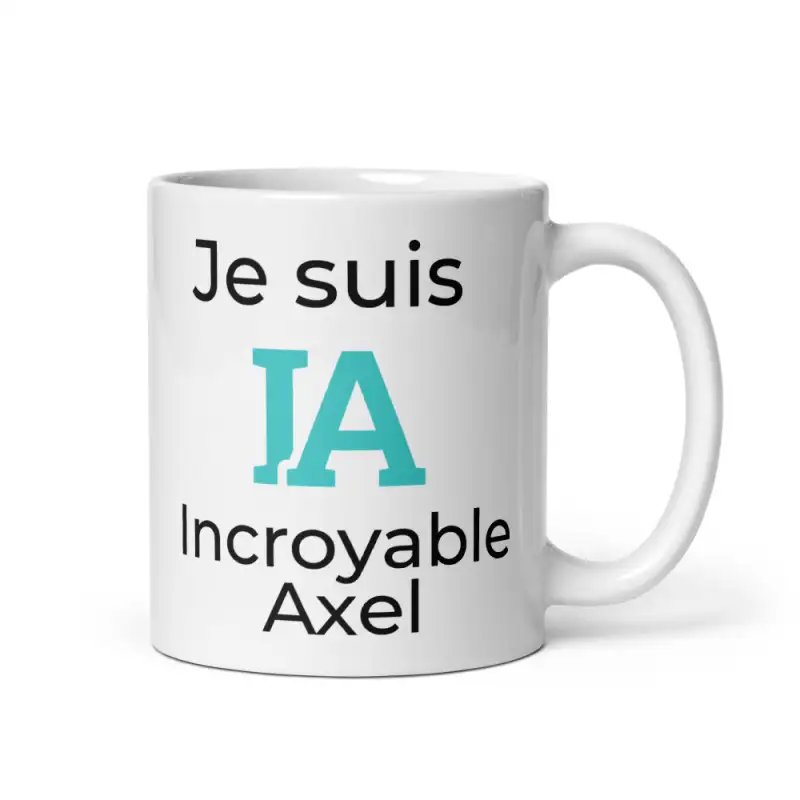 Mug Prénom "Incroyable Axel" I.A. | Style Design Turquoise