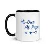 Mug "Mi-Dieu Mi-Papa" | Cadeau Papa Humour