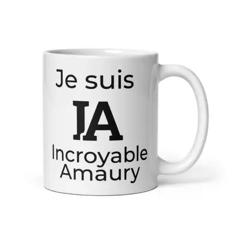 Mug Prénom "Incroyable Amaury" I.A. | Cadeau Original Amaury
