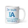 Mug Prénom "Incroyable Amaury" I.A. | Style Bleu Bicolore