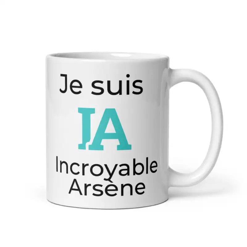 Mug Prénom "Incroyable Arsène" I.A. | Style Design Turquoise