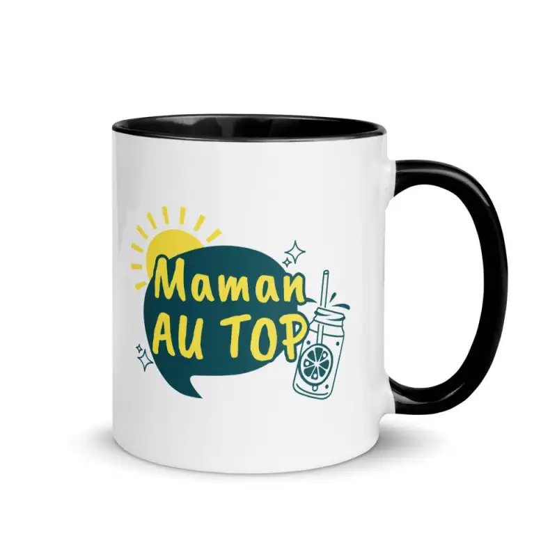 Mug "Maman au Top" | Cadeau Maman Cool & Fun