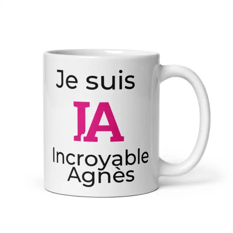 Mug Prénom "Incroyable Agnès" I.A. | Style Rose Pétillant