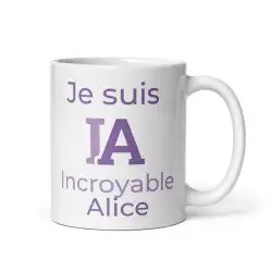 Mug Prénom "Incroyable Alice" I.A. | Style Mauve Douceur
