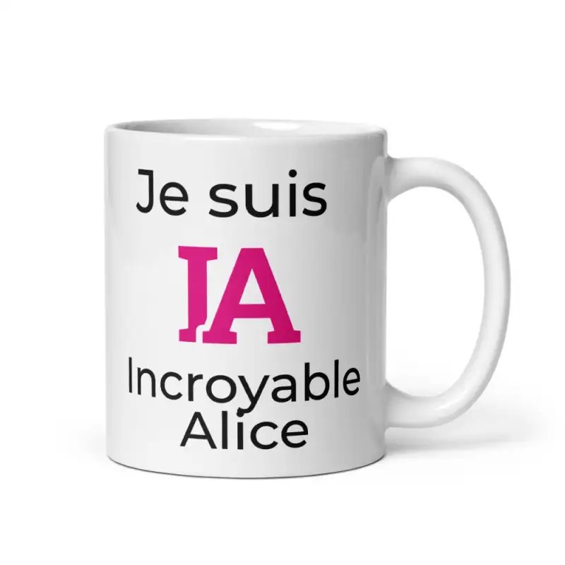Mug Prénom "Incroyable Alice" I.A. | Style Rose Pétillant
