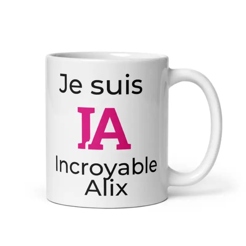 Mug Prénom "Incroyable Alix" I.A. | Style Rose Pétillant