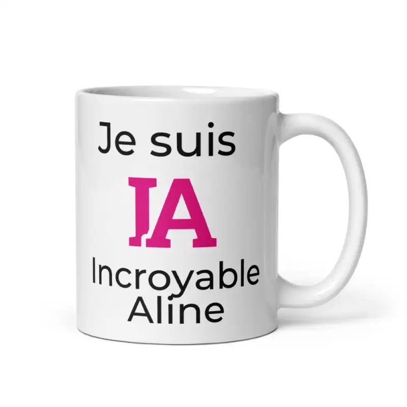 Mug Prénom "Incroyable Aline" I.A. | Style Rose Pétillant