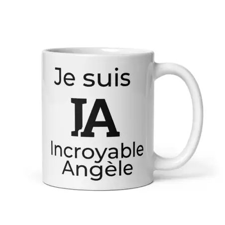 Mug Prénom "Incroyable Angèle" I.A. | Cadeau Original Angèle