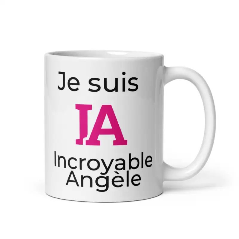 Mug Prénom "Incroyable Angèle" I.A. | Style Rose Pétillant