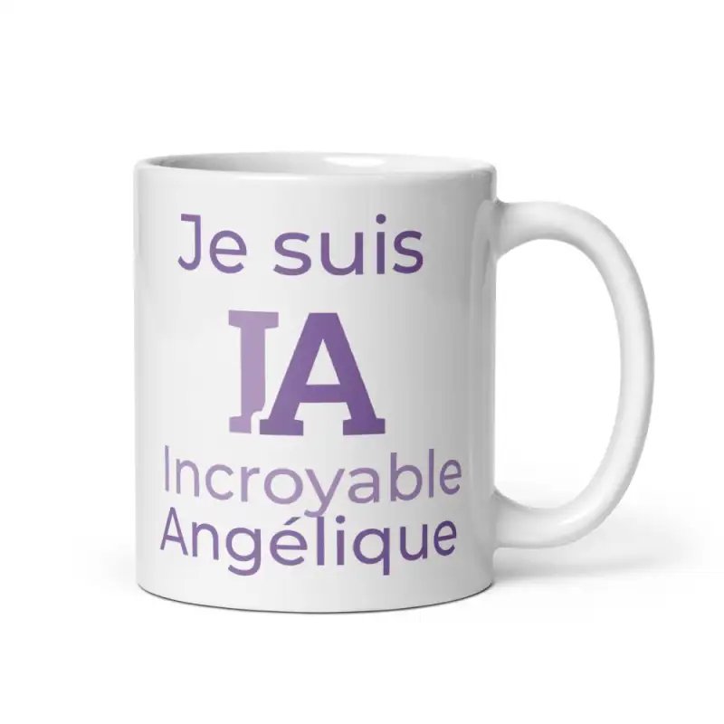 Mug Prénom "Incroyable Angélique" I.A. | Style Mauve Douceur