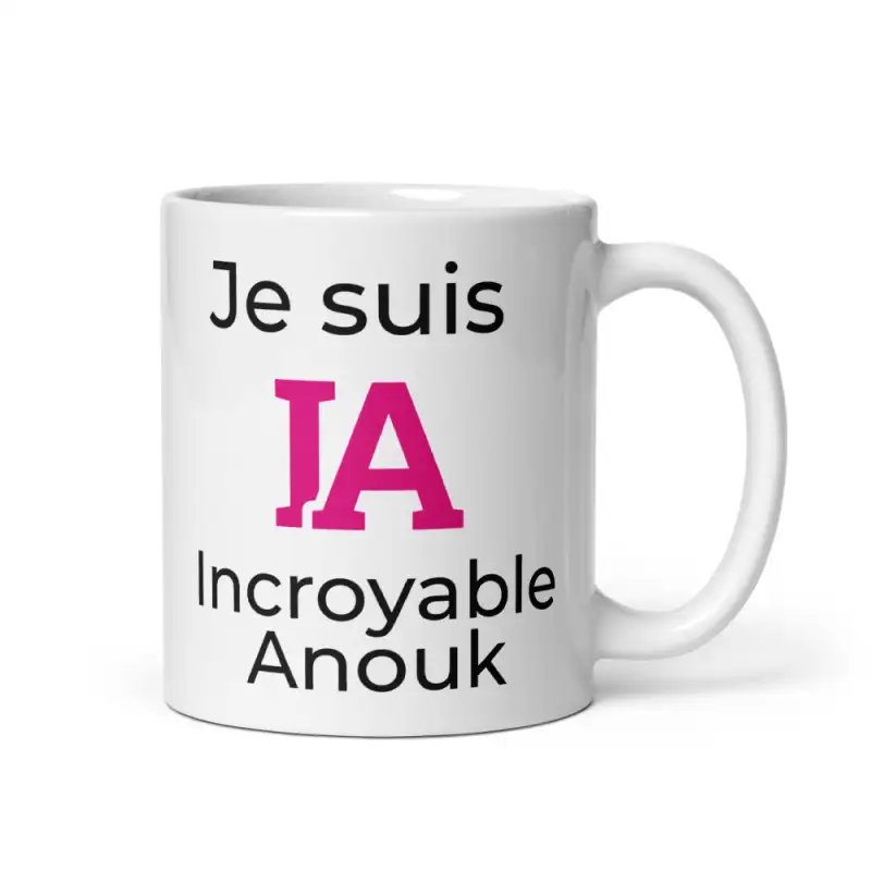 Mug Prénom "Incroyable Anouk" I.A. | Style Rose Pétillant