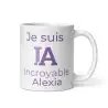 Mug Prénom "Incroyable Alexia" I.A. | Style Mauve Douceur