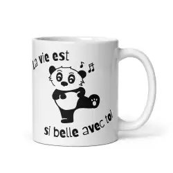Mug Panda "La vie est si belle avec toi" | Cadeau Romantique