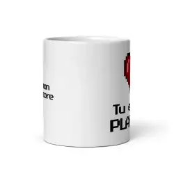 Mug "Mon Player 2" | Cadeau Couple Gamer Romantique (Rouge)