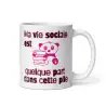 Mug Panda "Vie Sociale" | Cadeau Mignon Lecteur Rose