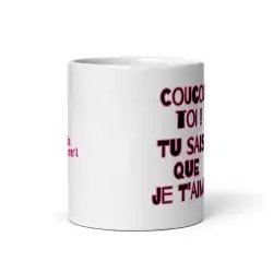 Mug Panda "Coucou toi, je t'aime" | Cadeau Romantique Rose