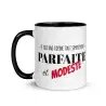 Mug "Copine Parfaite et Modeste" | Cadeau Humour Couple Femme