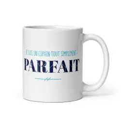 Mug "Copain Parfait" | Cadeau Romantique Bleu pour Homme