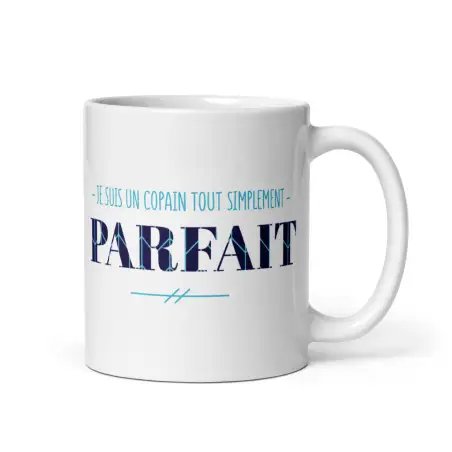 Mug "Copain Parfait" | Cadeau Romantique Bleu pour Homme