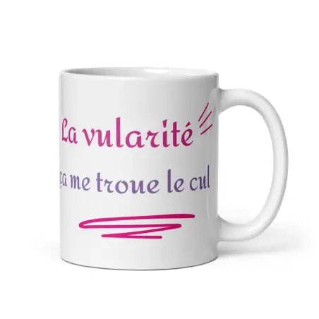 Mug "La vulgarité..." | Cadeau Humour Sarcastique Mauve