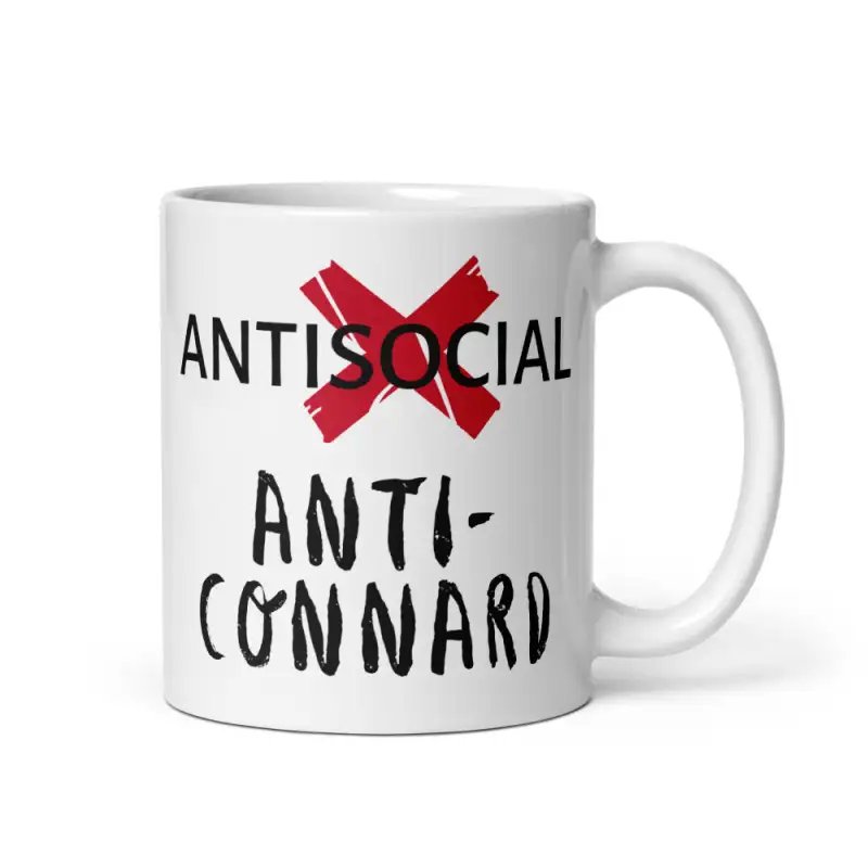 Mug "Antisocial & Anti-C*nnard" | Cadeau Humour Noir