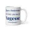 Mug Anniversaire "Un an de sagesse..." | Cadeau Humour Bleu
