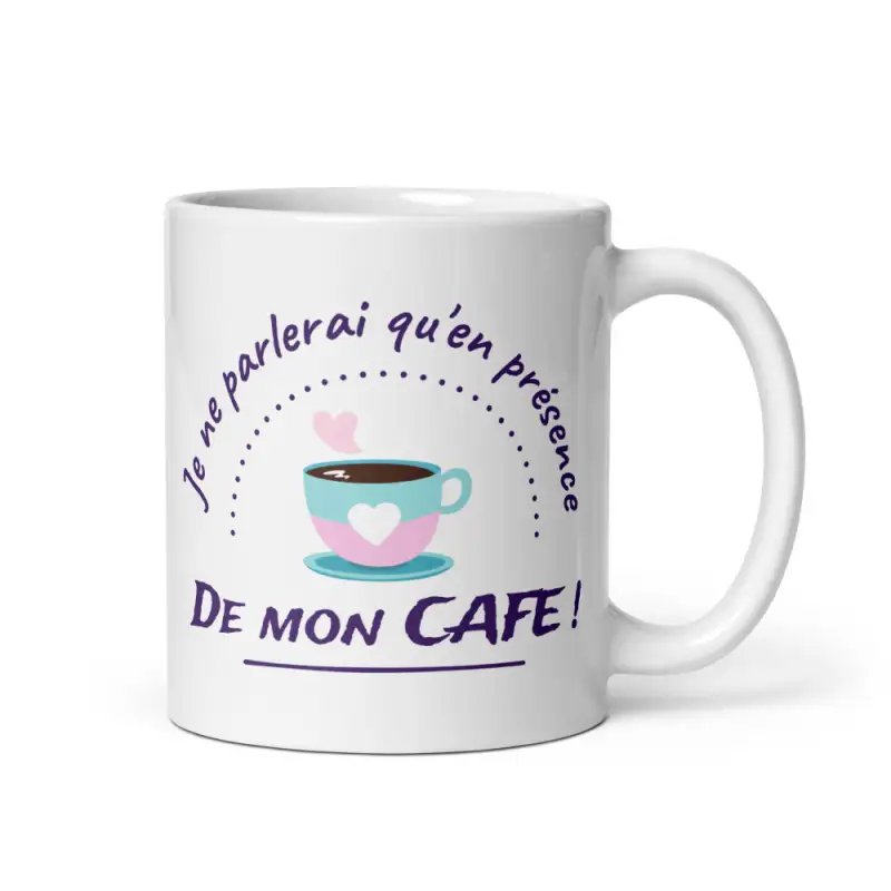 Mug "En présence de mon Café" | Cadeau Humour Café Addict