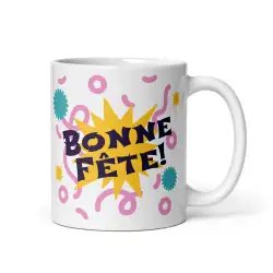 Mug "Bonne Fête" Confettis | Cadeau Positif & Coloré