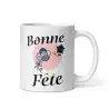 Mug "Bonne Fête" Fond Rose | Cadeau Festif Ballons Bleus