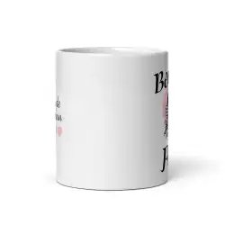 Mug "Bonne Fête" Fond Rose | Cadeau Festif Ballons Bleus