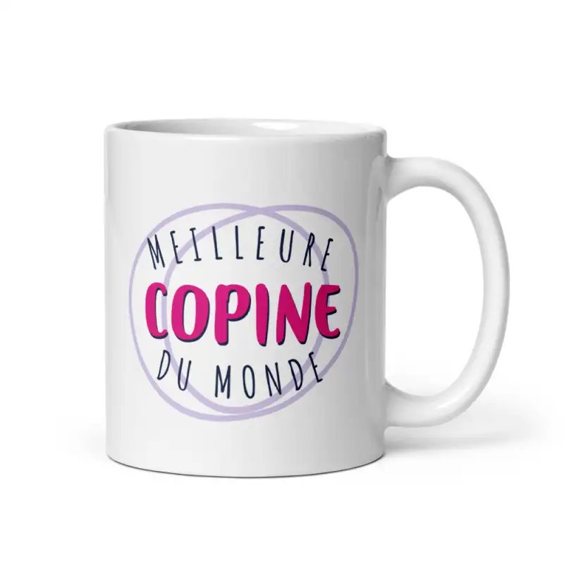 Mug Meilleure Copine du Monde | Cadeau Touchant pour une Amie en Or