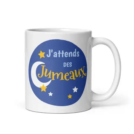 Mug Annonce Jumeaux | "Tu es prêt ? J'attends des jumeaux"