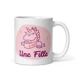 Mug Annonce Grossesse Fille | Design Licorne Féerique