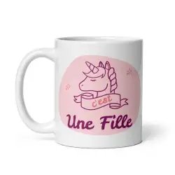 Mug Annonce Grossesse Fille | Design Licorne Féerique