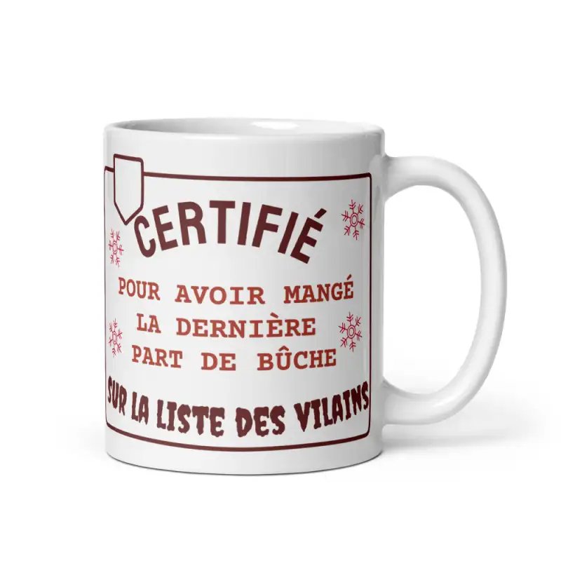 Mug de Noël Humour Gourmand | Vilain Bûche | E-kado