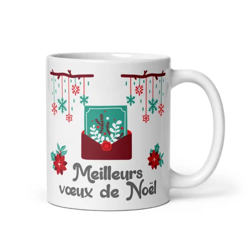 Mug Meilleurs Vœux de Noël | Cadeau Traditionnel et Élégant | E-kado