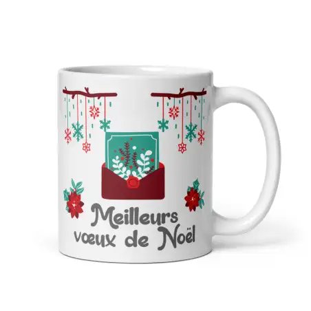 Mug Meilleurs Vœux de Noël | Cadeau Traditionnel et Élégant | E-kado