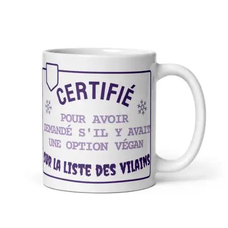 Mug Humour Noël | Vilain Option Végane | E-kado