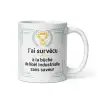 Mug Humour Noël | Survécu à la Bûche Industrielle | E-kado