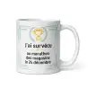 Mug Humour Noël | Survécu au Marathon des Magasins | E-kado