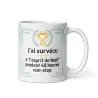 Mug Humour Noël | Survécu à l'Esprit de Noël Non-Stop | E-kado