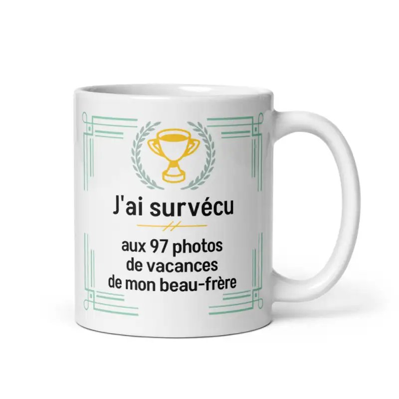 Mug Humour Noël | Survécu aux Photos de Vacances | E-kado