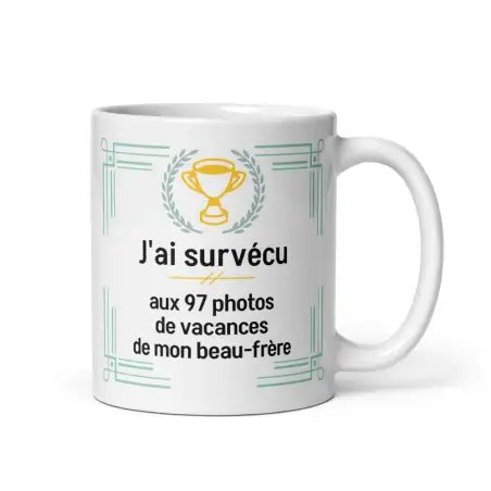 Mug Humour Noël | Survécu aux Photos de Vacances | E-kado