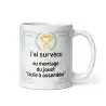 Mug Humour Noël | Survécu au Montage du Jouet "Facile" | E-kado
