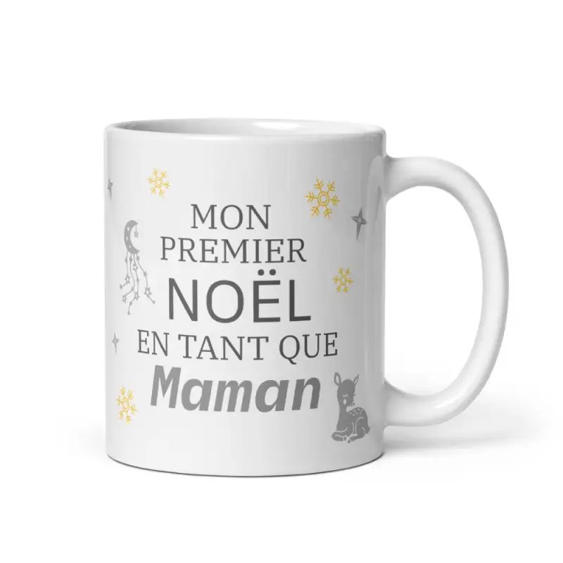 Mug Mon Premier Noël en tant que Maman | Cadeau Jeune Maman | E-kado