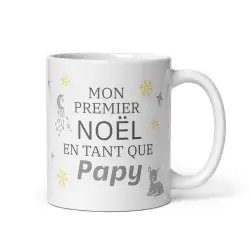 Mug Mon Premier Noël en tant que Papy | Cadeau Nouveau Grand-Père | E-