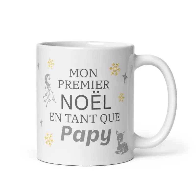Mug Mon Premier Noël en tant que Papy | Cadeau Nouveau Grand-Père | E-